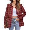 imageZeagoo Flannel Shirt Women Button Down Long Sleeve Plaid Shirts Collared 2025 Casual Work Tops S2XLGw65