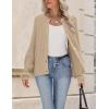 imageZeagoo 2025 Cardigan Sweaters for Women Long Sleeve Chunky Knit Cardigan Crew Neck Button Down Fall Fashion ClothesApricot