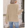 imageZeagoo 2025 Cardigan Sweaters for Women Long Sleeve Chunky Knit Cardigan Crew Neck Button Down Fall Fashion ClothesApricot