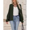 imageZeagoo 2025 Cardigan Sweaters for Women Long Sleeve Chunky Knit Cardigan Crew Neck Button Down Fall Fashion ClothesArmy Green