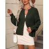 imageZeagoo 2025 Cardigan Sweaters for Women Long Sleeve Chunky Knit Cardigan Crew Neck Button Down Fall Fashion ClothesArmy Green