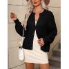 imageZeagoo 2025 Cardigan Sweaters for Women Long Sleeve Chunky Knit Cardigan Crew Neck Button Down Fall Fashion ClothesBlack