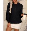 imageZeagoo 2025 Cardigan Sweaters for Women Long Sleeve Chunky Knit Cardigan Crew Neck Button Down Fall Fashion ClothesBlack