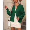 imageZeagoo 2025 Cardigan Sweaters for Women Long Sleeve Chunky Knit Cardigan Crew Neck Button Down Fall Fashion ClothesGreen