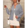 imageZeagoo 2025 Cardigan Sweaters for Women Long Sleeve Chunky Knit Cardigan Crew Neck Button Down Fall Fashion ClothesGrey