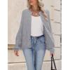 imageZeagoo 2025 Cardigan Sweaters for Women Long Sleeve Chunky Knit Cardigan Crew Neck Button Down Fall Fashion ClothesGrey