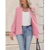 imageZeagoo 2025 Cardigan Sweaters for Women Long Sleeve Chunky Knit Cardigan Crew Neck Button Down Fall Fashion ClothesPink