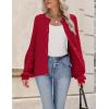 imageZeagoo 2025 Cardigan Sweaters for Women Long Sleeve Chunky Knit Cardigan Crew Neck Button Down Fall Fashion ClothesRed