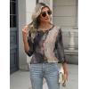 imageZeagoo 34 Length Sleeve Women Tops Crew Neck Blouses Dressy Casual Summer T Shirts Loose Fit Business Work ClothesCx278multicolor