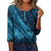 imageZeagoo 34 Length Sleeve Women Tops Crew Neck Blouses Dressy Casual Summer T Shirts Loose Fit Business Work ClothesCx287blue Green