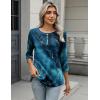 imageZeagoo 34 Length Sleeve Women Tops Crew Neck Blouses Dressy Casual Summer T Shirts Loose Fit Business Work ClothesCx287blue Green