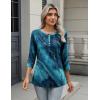 imageZeagoo 34 Length Sleeve Women Tops Crew Neck Blouses Dressy Casual Summer T Shirts Loose Fit Business Work ClothesCx287blue Green