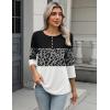 imageZeagoo 34 Length Sleeve Women Tops Crew Neck Blouses Dressy Casual Summer T Shirts Loose Fit Business Work ClothesJh519color Block