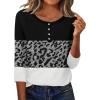 imageZeagoo 34 Length Sleeve Women Tops Crew Neck Blouses Dressy Casual Summer T Shirts Loose Fit Business Work ClothesJh519color Block