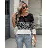 imageZeagoo 34 Length Sleeve Women Tops Crew Neck Blouses Dressy Casual Summer T Shirts Loose Fit Business Work ClothesJh519color Block