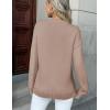 imageZeagoo Fall Sweaters for Women 2025 Long Sleeve Crewneck Ribbed Knit Pullover Sweater Loose Fit Basic Jumper TopsA Apricot