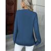 imageZeagoo Fall Sweaters for Women 2025 Long Sleeve Crewneck Ribbed Knit Pullover Sweater Loose Fit Basic Jumper TopsA Blue
