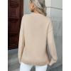 imageZeagoo Fall Sweaters for Women 2025 Long Sleeve Crewneck Ribbed Knit Pullover Sweater Loose Fit Basic Jumper TopsA Warm Apricot
