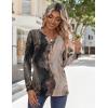 imageZeagoo Long Sleeve Shirts for Women Casual V Neck Fall Tops Dressy Summer Work Blouses ClothesMulticolor 278