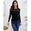imageZeagoo Long Sleeve Shirts for Women Sheer Mesh Sexy Blouses Fall Fashion Crewneck Going Out TopsBlack Leopard Print