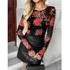 imageZeagoo Long Sleeve Shirts for Women Sheer Mesh Sexy Blouses Fall Fashion Crewneck Going Out TopsFloral Printbf300