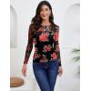 imageZeagoo Long Sleeve Shirts for Women Sheer Mesh Sexy Blouses Fall Fashion Crewneck Going Out TopsFloral Printbf300