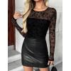 imageZeagoo Long Sleeve Shirts for Women Sheer Mesh Sexy Blouses Fall Fashion Crewneck Going Out TopsFloral Printzw781