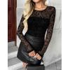 imageZeagoo Long Sleeve Shirts for Women Sheer Mesh Sexy Blouses Fall Fashion Crewneck Going Out TopsFloral Printzw781