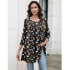 imageZeagoo Women Tops 34 Sleeve Dressy Casual Plus Size Tunics to Wear with Leggings Swing Flare TShirt Loose Blouses S3XLBlack Ghost