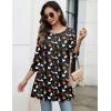 imageZeagoo Women Tops 34 Sleeve Dressy Casual Plus Size Tunics to Wear with Leggings Swing Flare TShirt Loose Blouses S3XLBlack Ghost