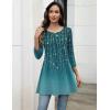 imageZeagoo Women Tops 34 Sleeve Dressy Casual Plus Size Tunics to Wear with Leggings Swing Flare TShirt Loose Blouses S3XLBlue Leavesxh363