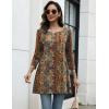 imageZeagoo Women Tops 34 Sleeve Dressy Casual Plus Size Tunics to Wear with Leggings Swing Flare TShirt Loose Blouses S3XLBohemiamz721