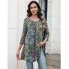 imageZeagoo Women Tops 34 Sleeve Dressy Casual Plus Size Tunics to Wear with Leggings Swing Flare TShirt Loose Blouses S3XLBohemiamz779