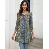imageZeagoo Women Tops 34 Sleeve Dressy Casual Plus Size Tunics to Wear with Leggings Swing Flare TShirt Loose Blouses S3XLBohemiamz779