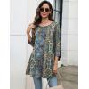 imageZeagoo Women Tops 34 Sleeve Dressy Casual Plus Size Tunics to Wear with Leggings Swing Flare TShirt Loose Blouses S3XLBohemiamz779