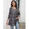 imageZeagoo Women Tops 34 Sleeve Dressy Casual Plus Size Tunics to Wear with Leggings Swing Flare TShirt Loose Blouses S3XLBohemiamz869