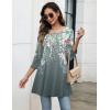 imageZeagoo Women Tops 34 Sleeve Dressy Casual Plus Size Tunics to Wear with Leggings Swing Flare TShirt Loose Blouses S3XLGrey Flowerwf71