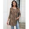 imageZeagoo Women Tops 34 Sleeve Dressy Casual Plus Size Tunics to Wear with Leggings Swing Flare TShirt Loose Blouses S3XLLeopard Printpa222