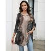 imageZeagoo Women Tops 34 Sleeve Dressy Casual Plus Size Tunics to Wear with Leggings Swing Flare TShirt Loose Blouses S3XLMulticolorcx278