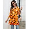 imageZeagoo Women Tops 34 Sleeve Dressy Casual Plus Size Tunics to Wear with Leggings Swing Flare TShirt Loose Blouses S3XLOrange Skeleghost