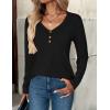 imageZeagoo Women Tops Loose Fit Long Sleeve V Neck T Shirts Business Casual Blouses Dressy Fall Fashion Work ClothesBlack