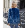 imageZeagoo Women Tops Loose Fit Long Sleeve V Neck T Shirts Business Casual Blouses Dressy Fall Fashion Work ClothesBlue Flowermz845