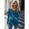 imageZeagoo Women Tops Loose Fit Long Sleeve V Neck T Shirts Business Casual Blouses Dressy Fall Fashion Work ClothesFloral Greencx287