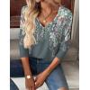 imageZeagoo Women Tops Loose Fit Long Sleeve V Neck T Shirts Business Casual Blouses Dressy Fall Fashion Work ClothesGray Printwf71