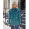 imageZeagoo Women Tops Loose Fit Long Sleeve V Neck T Shirts Business Casual Blouses Dressy Fall Fashion Work ClothesGreen Leavexh363