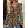 imageZeagoo Women Tops Loose Fit Long Sleeve V Neck T Shirts Business Casual Blouses Dressy Fall Fashion Work ClothesMulticolormz721