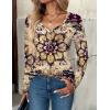 imageZeagoo Women Tops Loose Fit Long Sleeve V Neck T Shirts Business Casual Blouses Dressy Fall Fashion Work ClothesMulticolormz857
