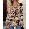 imageZeagoo Women Tops Loose Fit Long Sleeve V Neck T Shirts Business Casual Blouses Dressy Fall Fashion Work ClothesMulticolormz857
