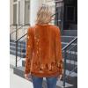 imageZeagoo Women Tops Loose Fit Long Sleeve V Neck T Shirts Business Casual Blouses Dressy Fall Fashion Work ClothesOrange Flowermz867