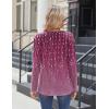 imageZeagoo Women Tops Loose Fit Long Sleeve V Neck T Shirts Business Casual Blouses Dressy Fall Fashion Work ClothesPurple Leavexh370